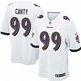 Nike Men & Women & Youth Ravens #99 Canty White Team Color Game Jersey